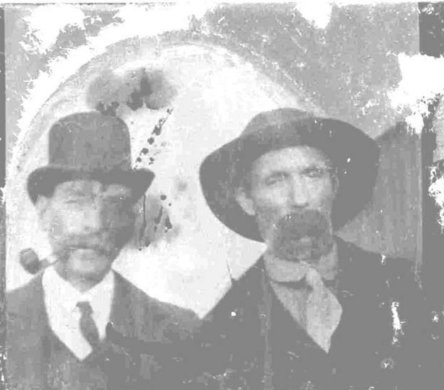 Alfred (Perch) Lowe, left, and his brother, Henry (Sank) Lowe, right.