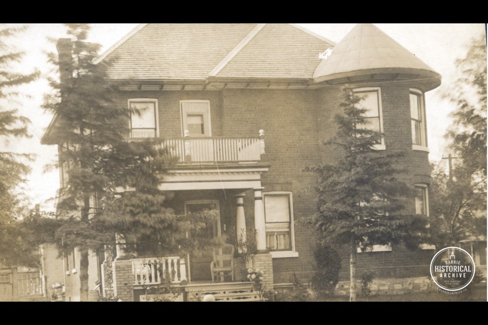 The house at 214 Dunlop St. W. is shown circa 1910.