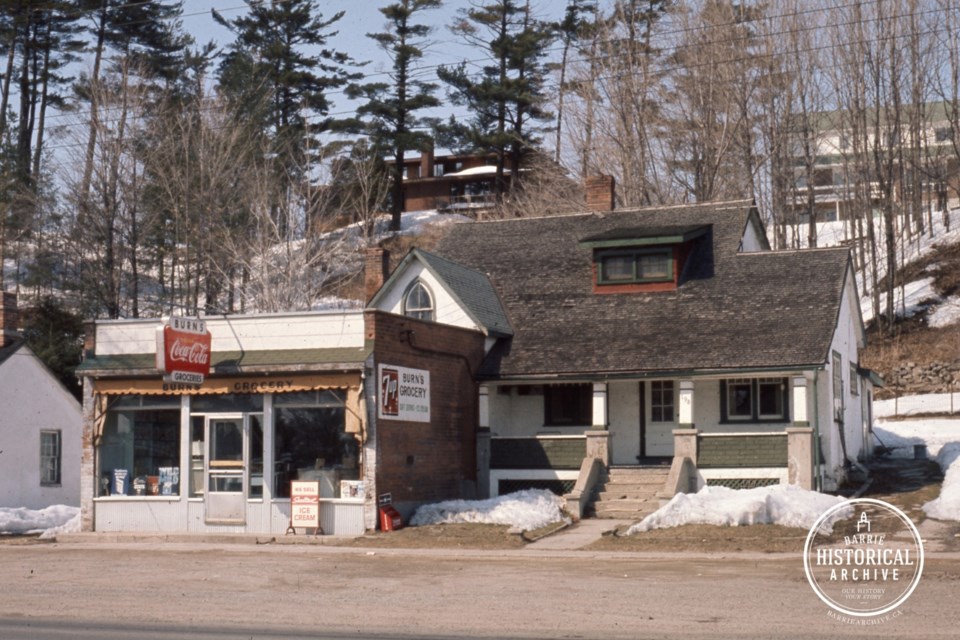 The Burn's Grocery site in 1972.