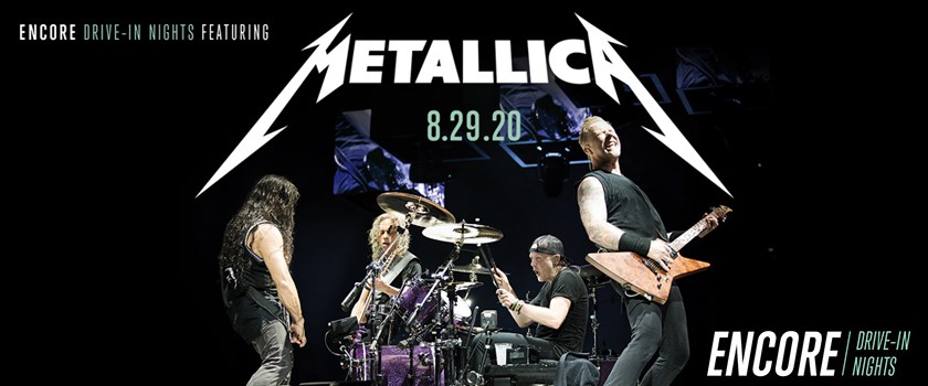 A Metallica concert will be shown at Sunset Drive-in on Saturday, Aug. 29.