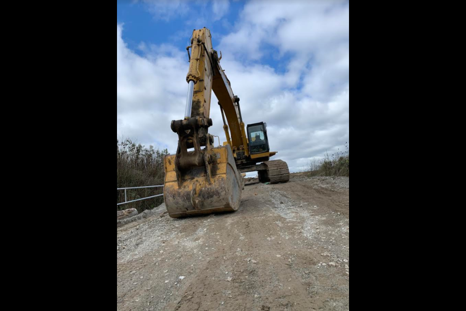 An excavator sits dormant at a south-end Barrie construction site. Raymond Bowe/BarrieToday