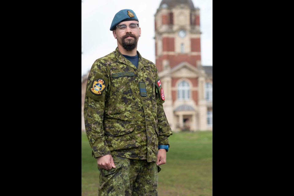 Capt. Broderick Smith of the Canadian Armed Forces will be part of the Canadian contingent escorting the newly crowned King Charles III and Queen Consort Camilla.