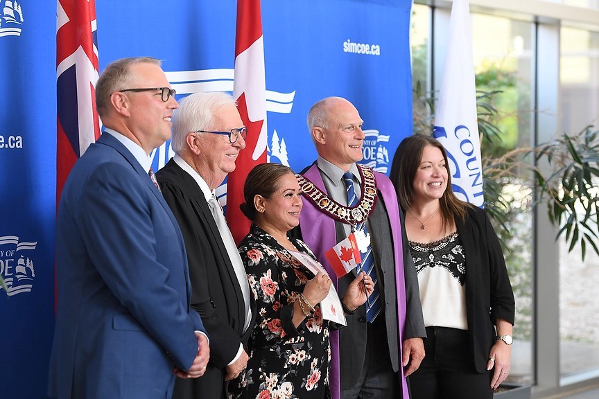 During a ceremony on Monday, 36 new Canadians from 14 different countries officially received their citizenship