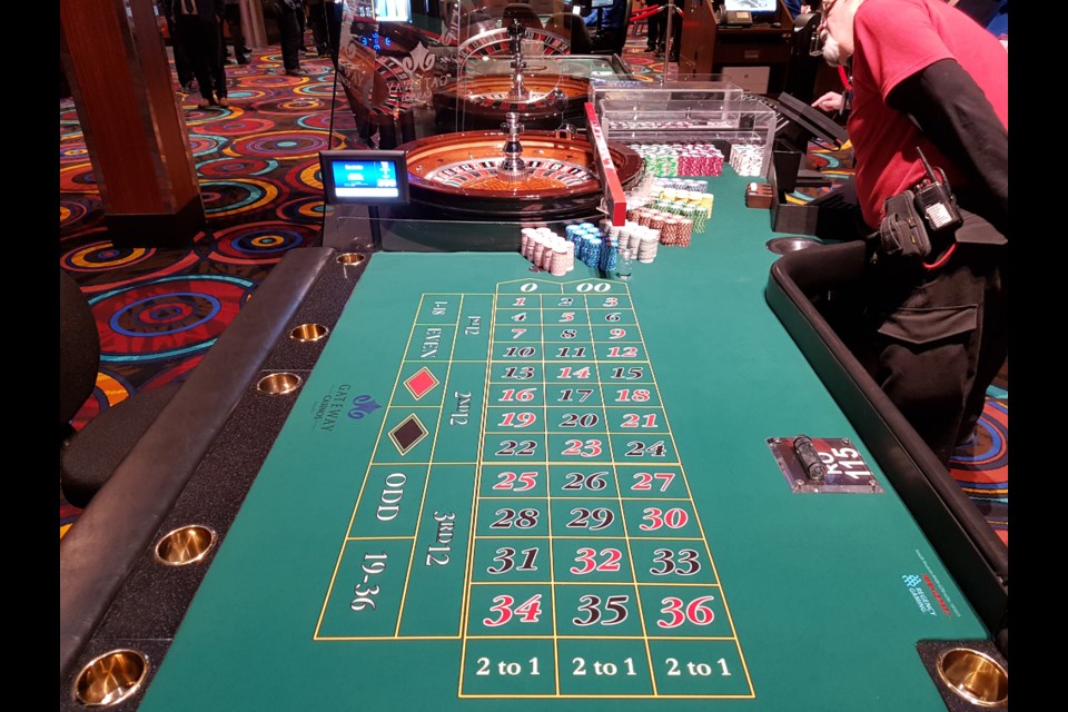 The final touches to the tables are being made at Gateway Casinos Innisfil at Georgian Downs. Shawn Gibson/BarrieToday