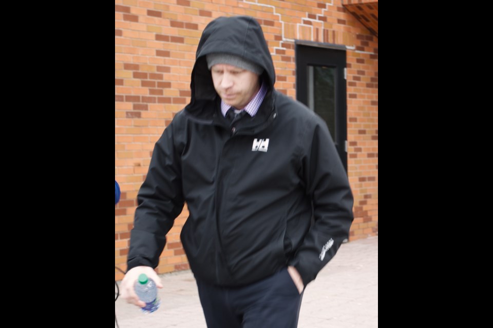 Shawn Roy leaves the Barrie courthouse on Tuesday after his sentencing hearing. The sentencing has been put over to May 2. Jessica Owen/Special to Village Media