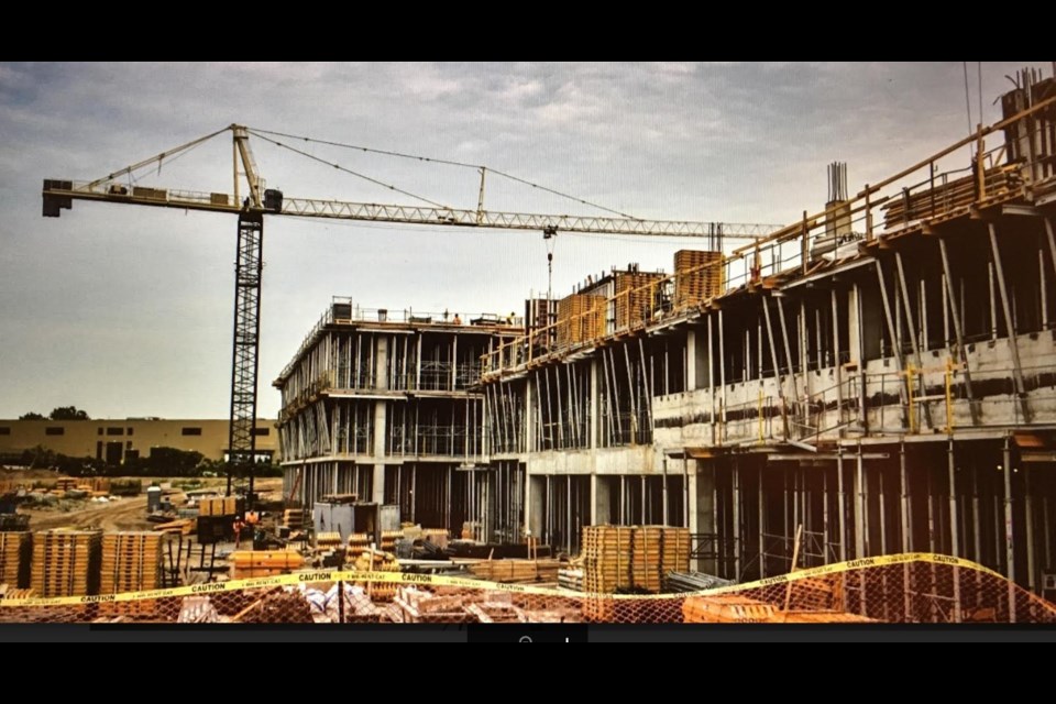 Construction of the Barrie-Simcoe Emergency Services Campus. Photo supplied