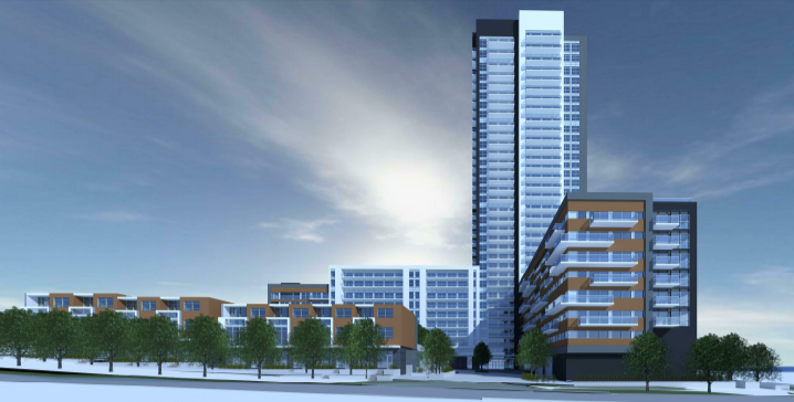 This rendering shows how the proposed development could look at Bayfield and Sophia streets in downtown Barrie. Image supplied