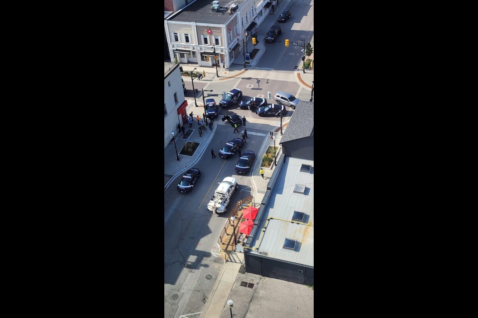 This photo was posted to a Facebook group on Tuesday following an incident in downtown Barrie. 