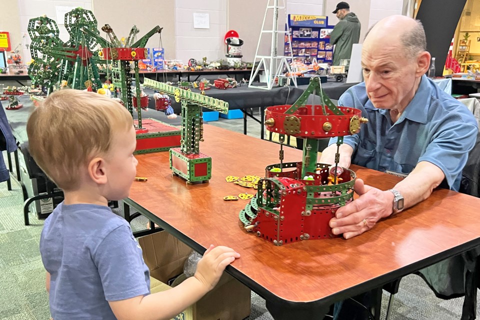 Meccano enthusiasts young and old met at the Simcoe County Museum in Midhurst on Sunday.