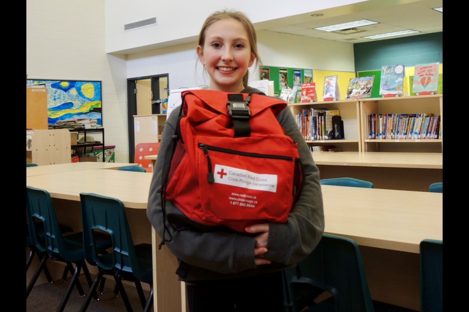 Olivian Centurione, 11, won a Red Cross 72-Hour Disaster Kit.
Sue Sgambati/BarrieToday          