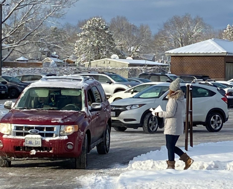 Members of the Barrie Action4Canada Team were seen handing out anti-vaccination literature outside of Allandale Heights Public School last week - and again on Monday, Dec. 6 at Ferndale Woods Elementary School. 