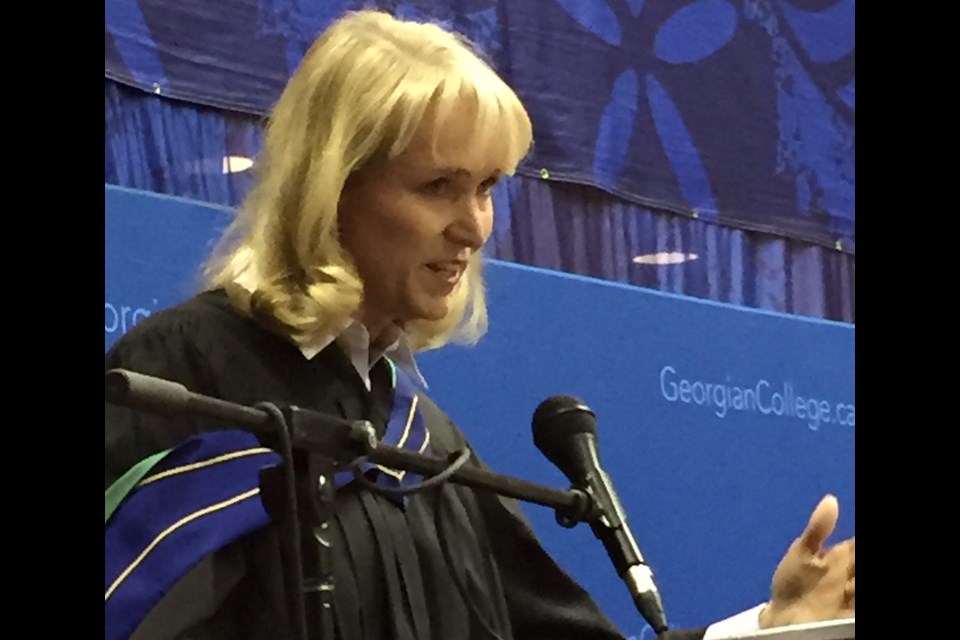 Dianne Craig, president and CEO of Ford Canada, speaks to Georgian College grads. Sue Sgambati/BarrieToday