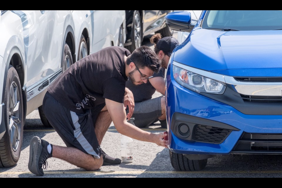 Students from the Automotive Business School of Canada are excited to show off all the manufacturer vehicles May 31 to June 2 at the 2019 Georgian College Auto Show. Photo provided by Georgian College