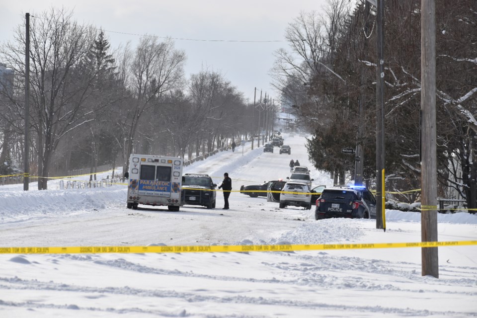 Kempenfelt Drive in Barrie was closed Saturday afternoon for a police investigation.