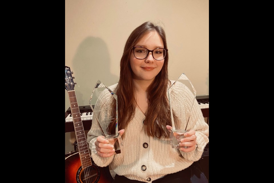 Barrie's Madison Mueller won a pair of International Singer Songwriter Association Awards this year, 
including International Music Video of the Year for
Exhale and Young Adult Artist of the Year. Photo supplied