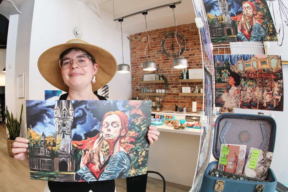 Artist Laura Bradley took part in the annual art show at AFFA Studio on Dunlop Street East, Saturday.