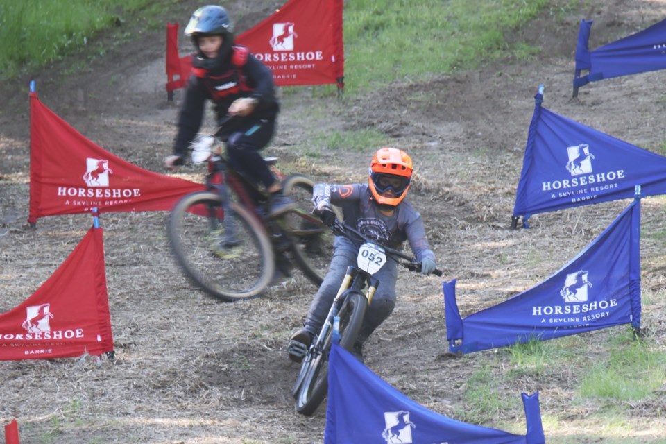 Riders navigate a slalom run at the Horseshoe Valley Bike Fest, hosted by Horseshoe Resort in Oro-Medonte on Saturday.