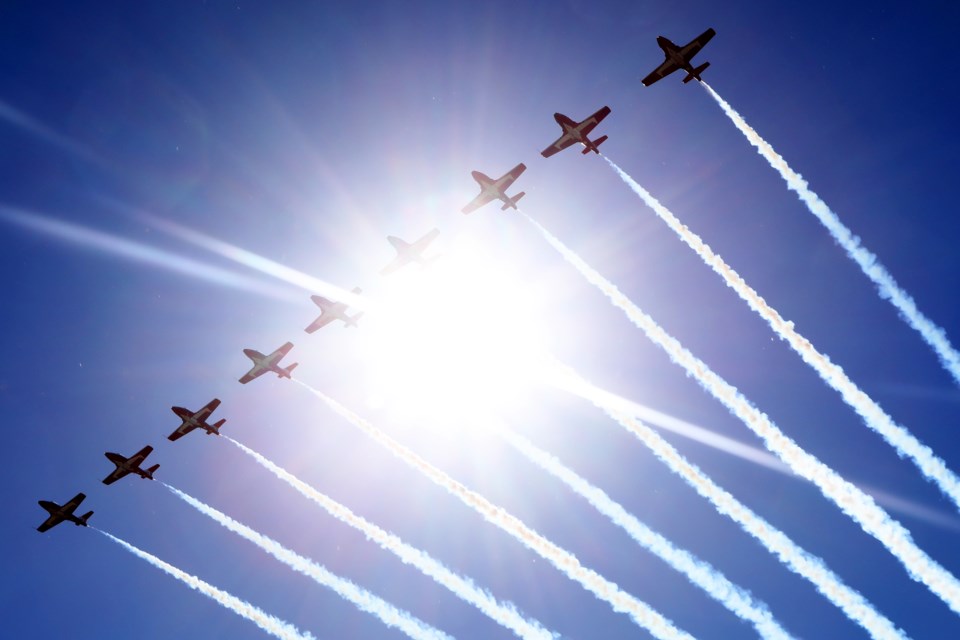 The Snowbirds wow the crowd during an air show at CFB Borden in June 2018. Kevin Lamb for BarrieToday