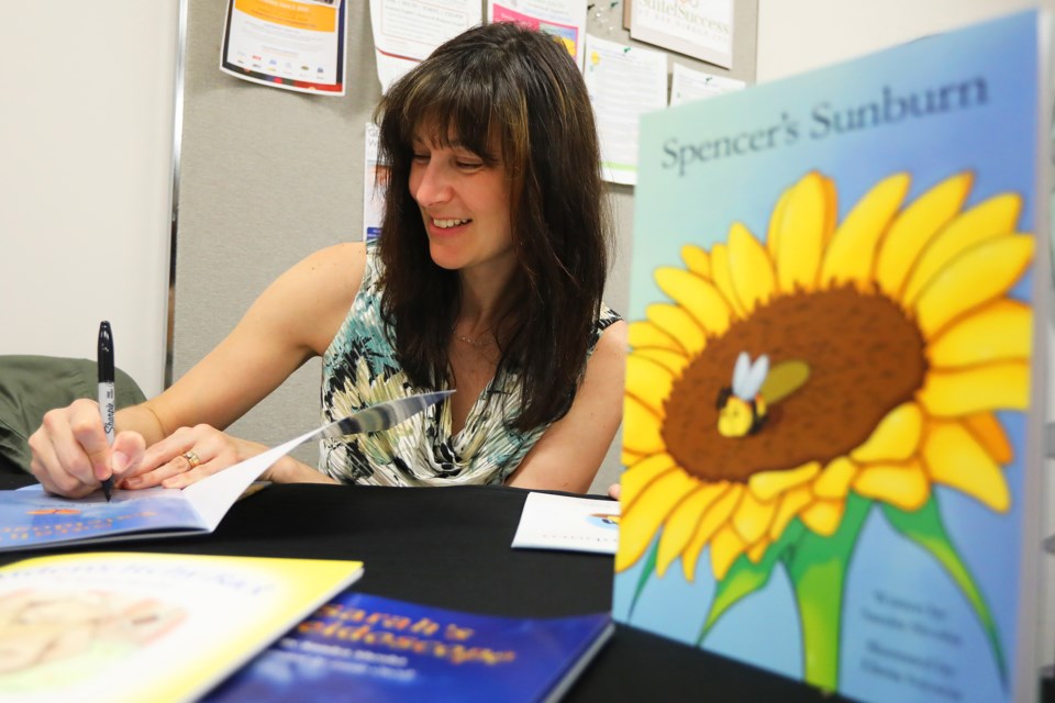 Author Sandra Shosha at the book launch of 'Spencer's Sunburn' held at Suite Success on Huronia Road in Barrie on Sunday, June 3, 2018. Kevin Lamb for BarrieToday.