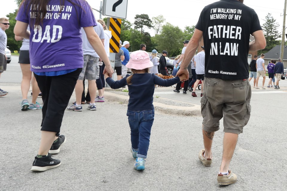 Participants stream out along the route after the start of the 17th annual Barrie Walk for ALS that was held at the Hi-Way Pentecostal Church on Saturday, June 9, 2018.  Kevin Lamb for BarrieToday.