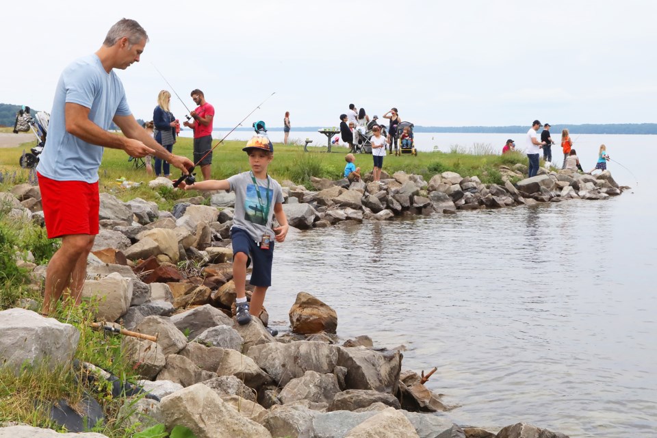 Anglers were out in force during the Subway Kids Fishing Day event held along the lakeshore near Heritage Park on Sunday, June 24, 2018. Kevin Lamb for BarrieToday