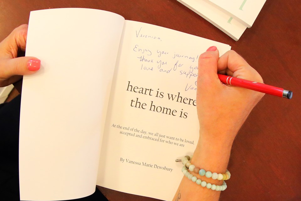 Vanessa Marie Dewsbury was on hand to sign copies of her new book, heart is where the home is, at the Chapters store in south-end Barrie on Saturday, September 8, 2018. Kevin Lamb for BarrieToday.