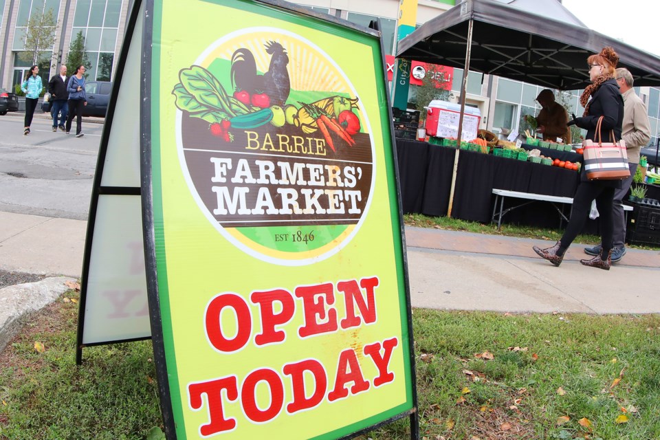 Celebrating its 176th year, the Barrie Farmer's Market is set to reopen on Mulcaster Street on Saturday, May 7. Kevin Lamb for BarrieToday