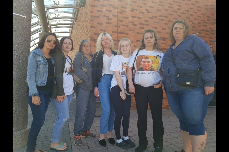 Denise Lane (second from right) is still waiting for closure in her son's overdose death, June 14, 2019. Shawn Gibson/BarrieToday