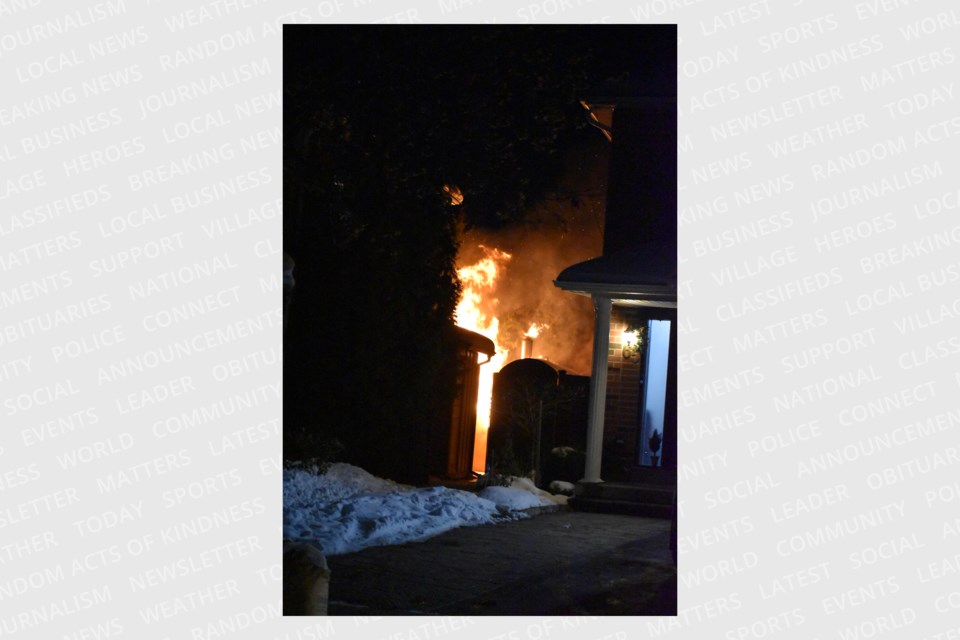 Fire broke out at around 8:45 p.m., Tuesday, on Lyfytt Crescent in north-end Barrie. 