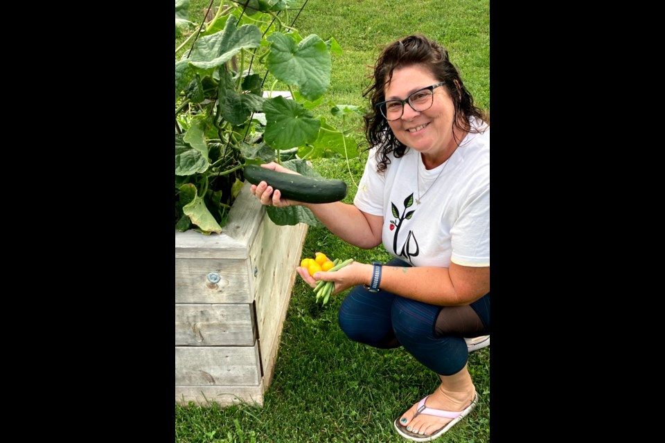 Tracy Page volunteers for Good Food Box and City of Barrie community gardens.