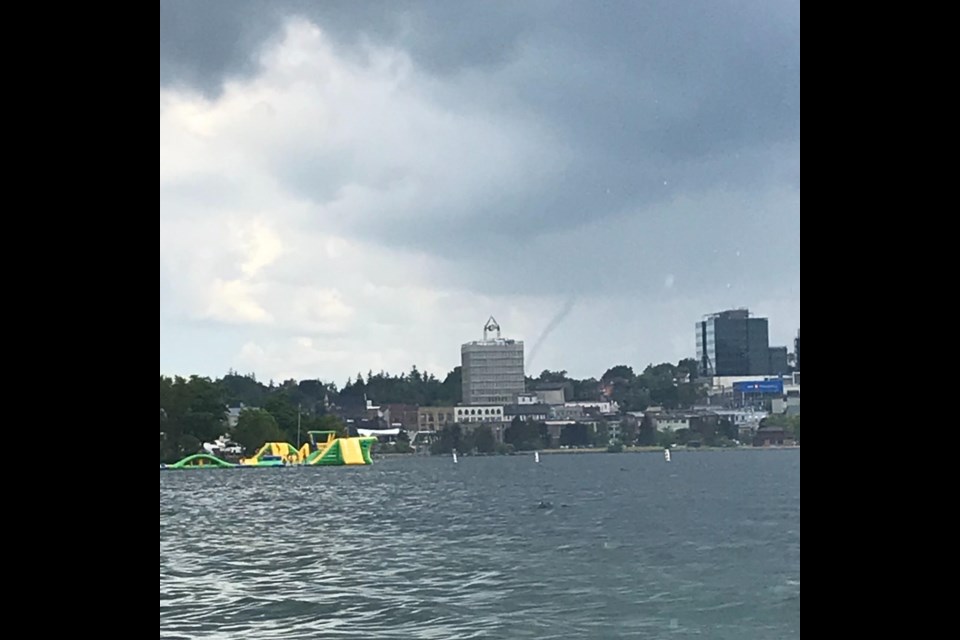 A funnel cloud was spotted over the city by BarrieToday reader Mark Molasy on Wednesday afternoon.