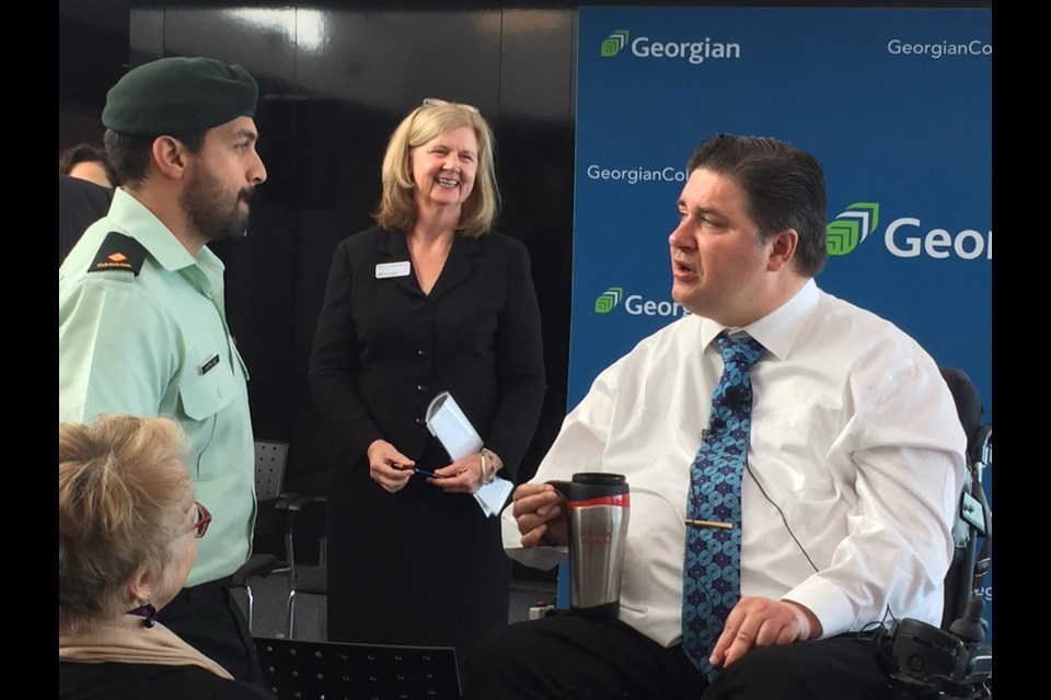 Veterans Affairs Minister Kent Hehr was at Georgian College Tuesday to announce several new educational initiatives for Veterans.
Sue Sgambati/BarrieToday