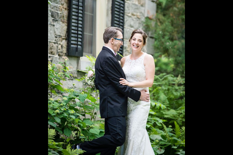 Coryn Hayman (left) and Charlotte Coughler are shown in a picture from her Facebook page on their wedding day, July 5, 2019.