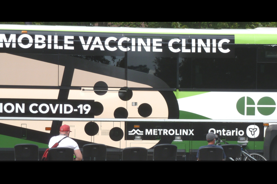 The GO-VAXX bus will make a stop at the Orillia Recreation Centre on Wednesday. 
