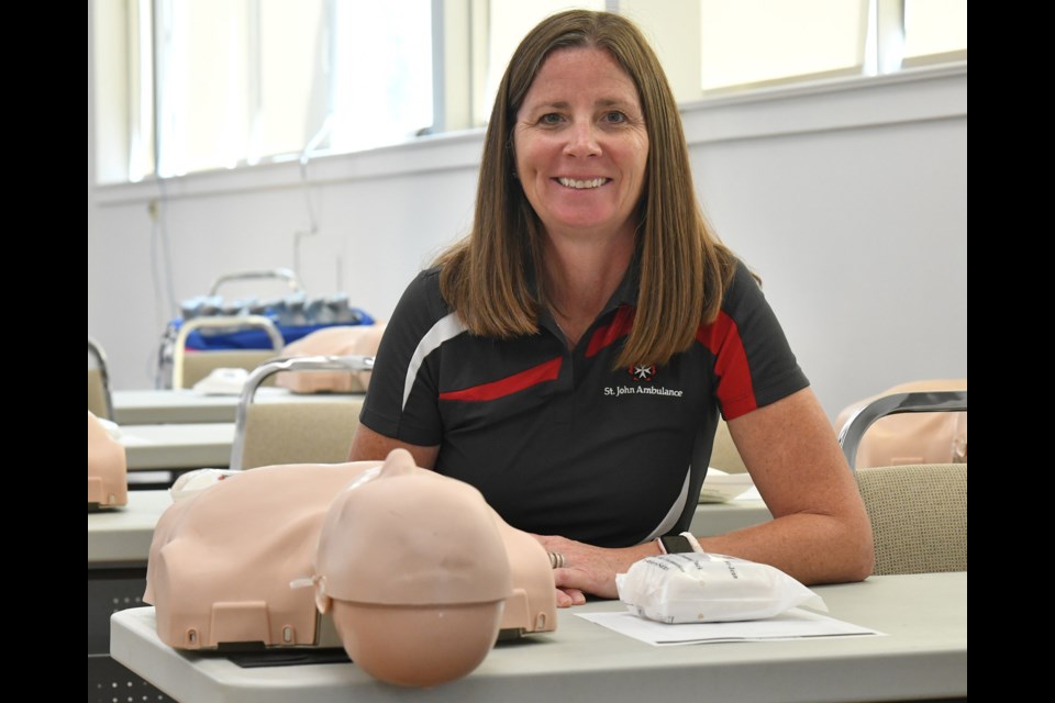 Sandra Tedford, of the Barrie Simcoe Muskoka St. John Ambulance, works with volunteers at the organization. 