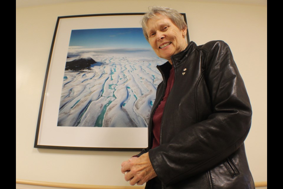 Canadian astronaut Roberta Bondar was in Barrie on Monday to officially donate a collection of eight landscape photos to the Royal Victoria Regional Health Centre. Raymond Bowe/BarrieToday