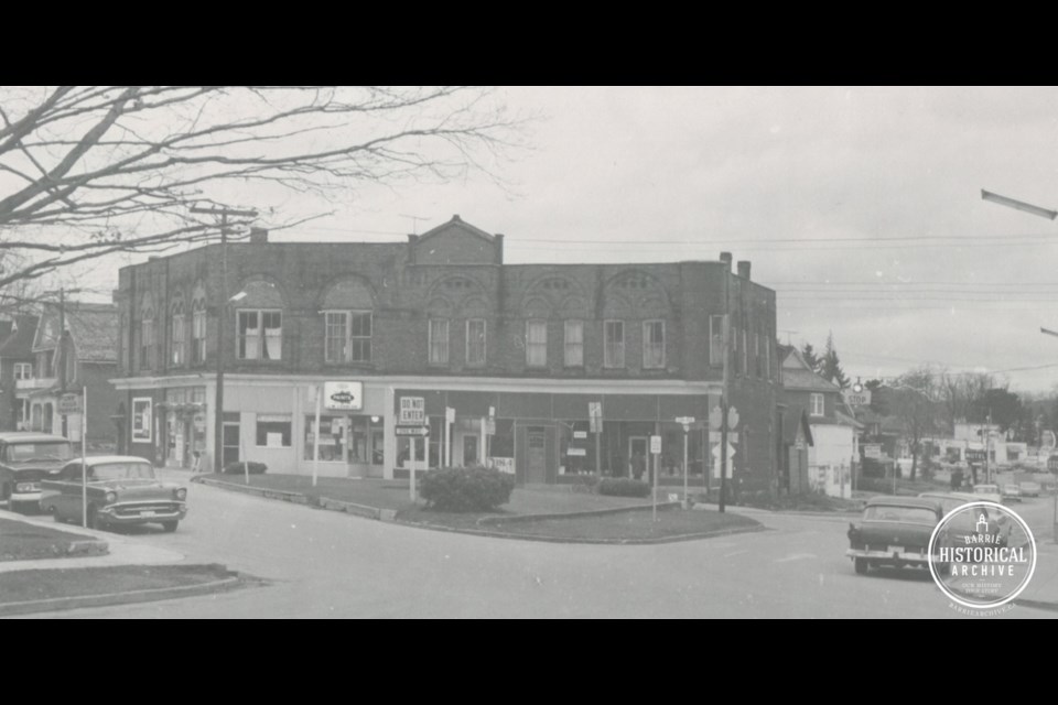 Bothwell's Corner — which is the intersection of Essa Road, Tiffin Street and Bradford Street — as it appeared in 1966. Photo courtesy of the Barrie Historical Archive