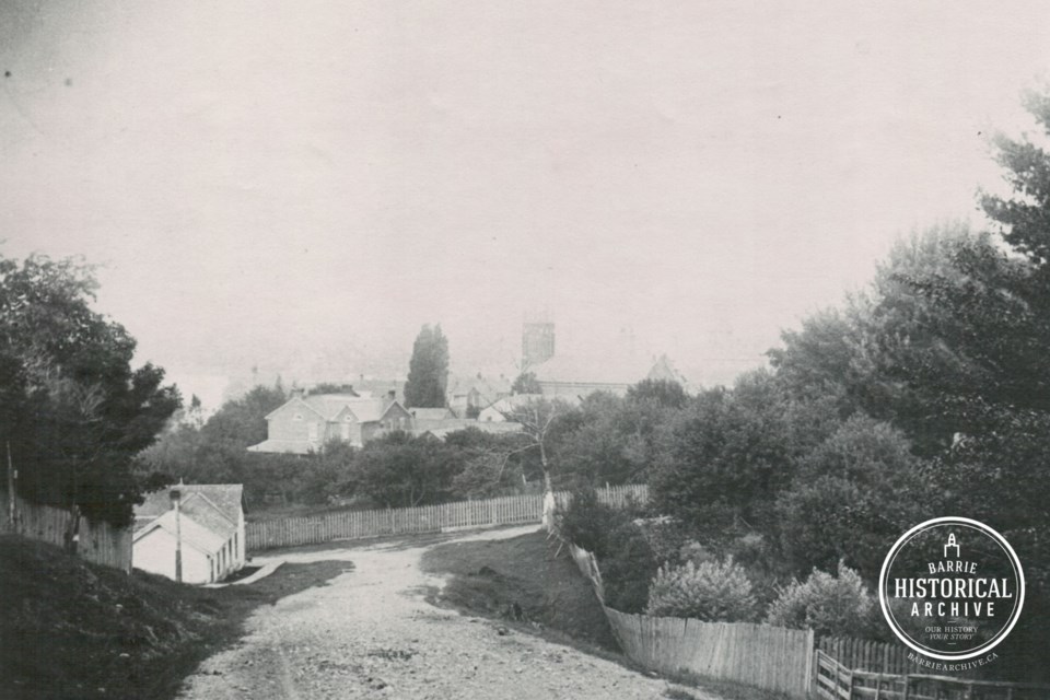 This photo shows Theresa Street as it appeared in 1897. Photo courtesy of the Barrie Historical Archive
