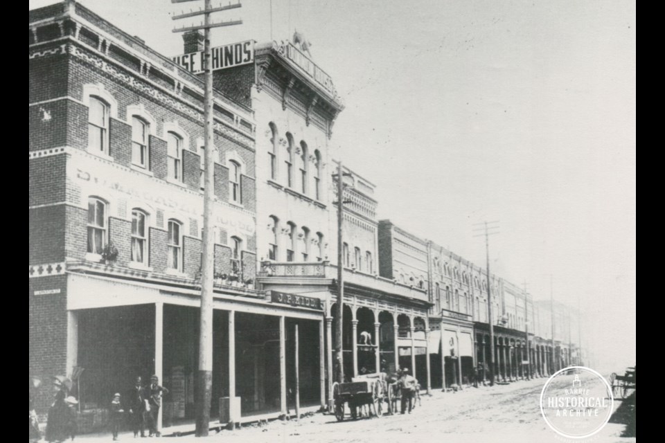 The property at 10 Dunlop St. E. as it appeared in the 1880s. Photo courtesy of the Barrie Historical Archive