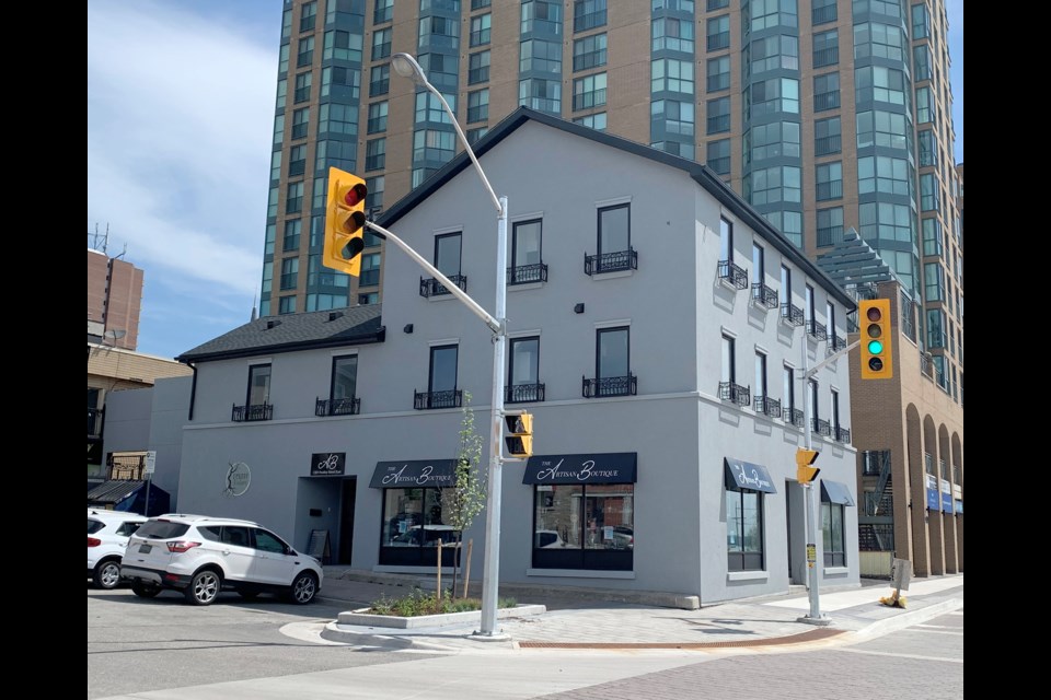 The downtown building that was known as the Clarkson House Hotel 150 years ago is now a combination of retail space and executive suites at Dunlop Street East and Mulcaster Street. Ian McInroy for BarrieToday
