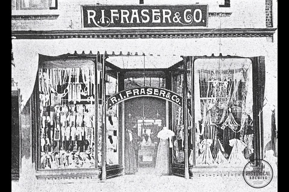 R.I. Fraser & Co., on Dunlop Street, circa 1898. Photo courtesy of the Barrie Historical Archive