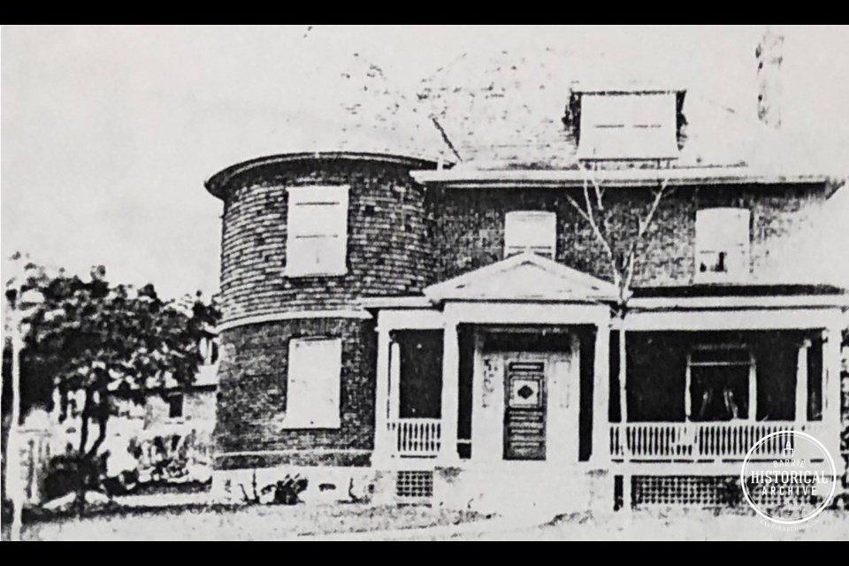 The Barrie address at 168 Dunlop St. E., as it appeared in the 1905.