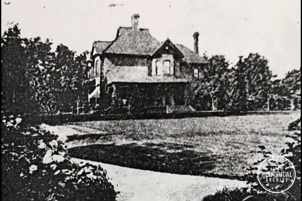 The Barrie home at 169 Bayfield St., circa 1901. 