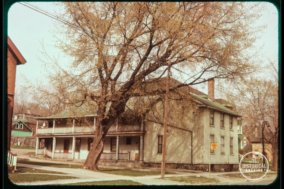 The property at 184 Dunlop St. E. as it appeared in 1955.