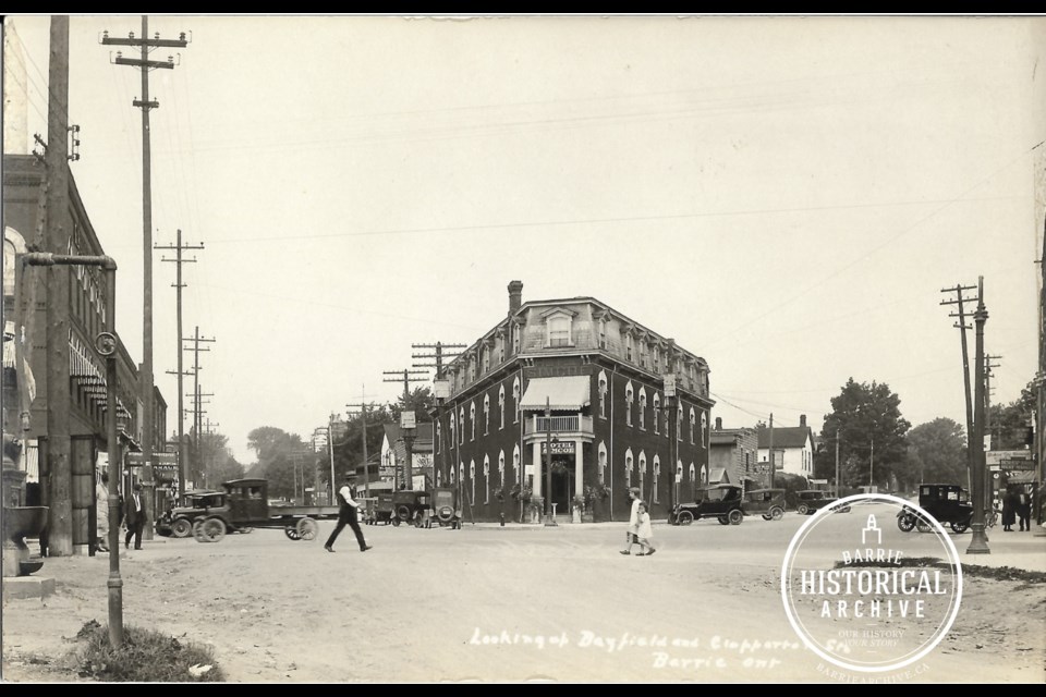 Five Points in downtown Barrie, circa 1930.