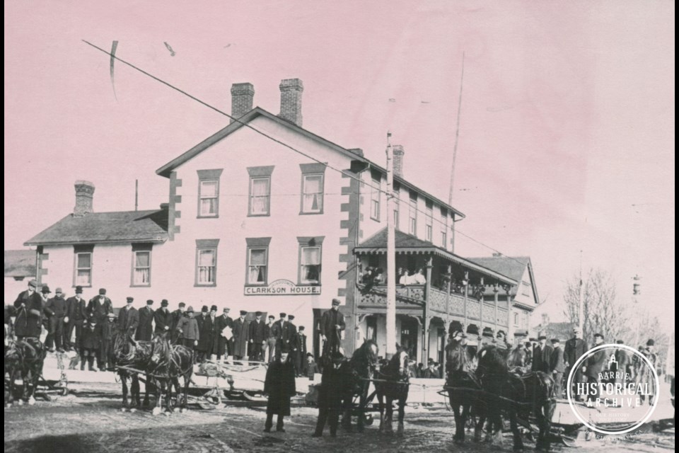 The Clarkson House Hotel is it appeared circa 1915 in downtown Barrie. Photo courtesy of the Barrie Historical Archive