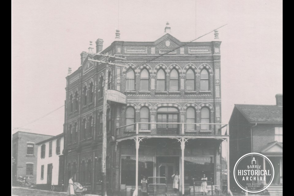 The property at 2 Collier St. in downtown Barrie, as it appeared in 1906. Photo courtesy of the Barrie Historical Archive