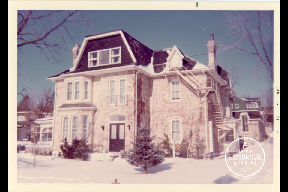 Dr. Turnbull's house at 158 Dunlop St. E., circa 1974.