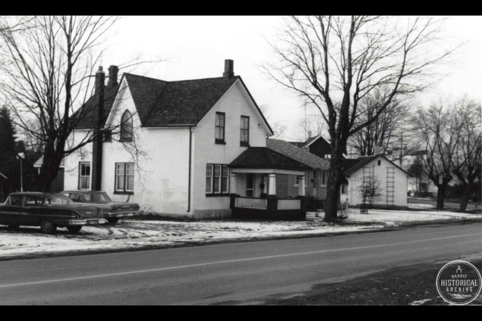 A look at 105 Essa Rd., located at the corner of Innisfil Street, in 1965. The south end of 310 Innisfil St. is visible on the right.