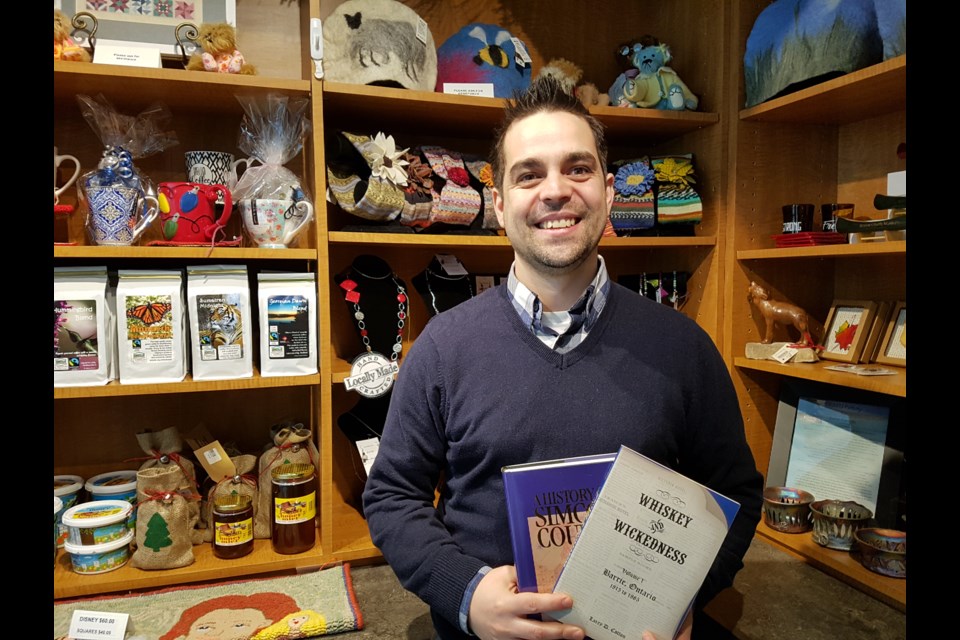 Forrest Patenaude knows that the local lover need only head to the Simcoe County Museum for gifts this season. Shawn Gibson/BarrieToday